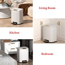 5L trash can gold center pedal/سلة المهملات سعة 5 لتر بدواسة مركزية ذهبية