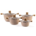 8pcs French Cooking Set size:16/20/24/28cm /مجموعة أدوات الطبخ الفرنسية 8 قطع