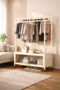 Cream white thick diameter clothes hanger 120 CM  / علاقة ملابس باللون الأبيض  مقاس 120 سم