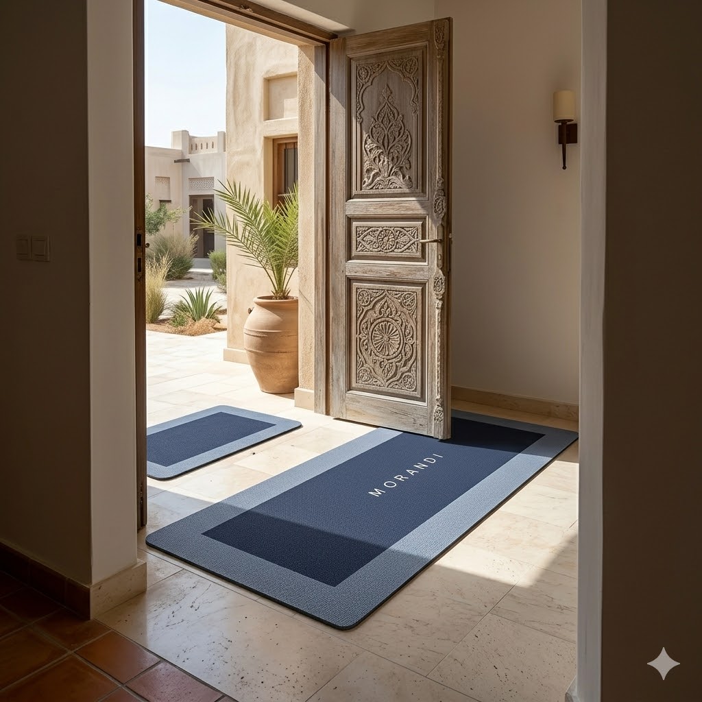 Modern Anti-Slip Kitchen Carpet SET 2PCs/طقم سجاد مطبخ عصري مضاد للانزلاق