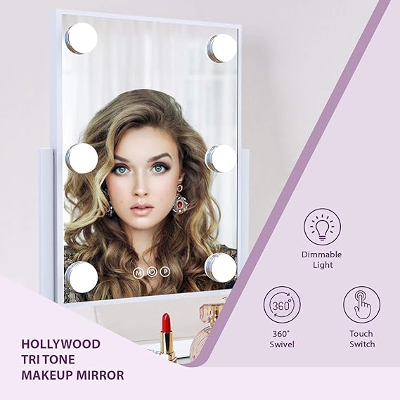 COSMSTIC MIRROR/مرآة 360 درجة مع ليد