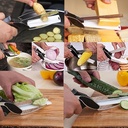 2 IN 1 KNIFE CUTTING BOARD/ مقص تقطيع الخضار 2 في 1