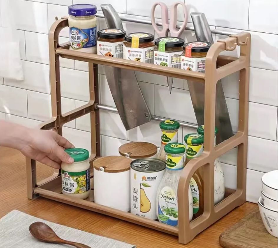 DOBLE KITCHEN SEASONING RACK/رف مطبخ مزدوج