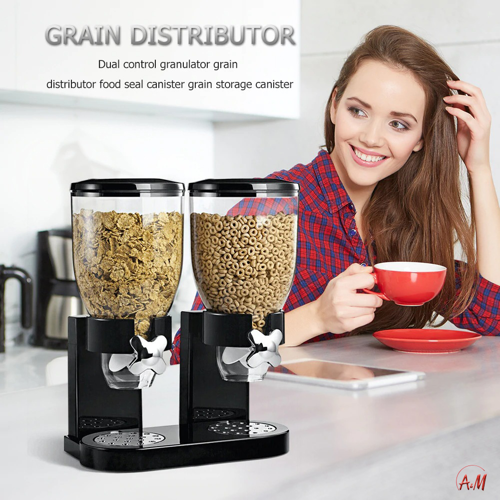 DOUBLE CEREAL DISPENSER/حافظة الكورنفليكس المزدوجة