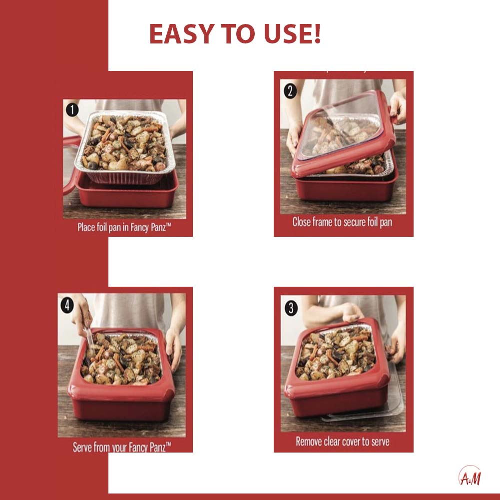 DRESS UP AND PROTECT YOUR FOIL PAN/طبق تقديم حفظ الحرارة