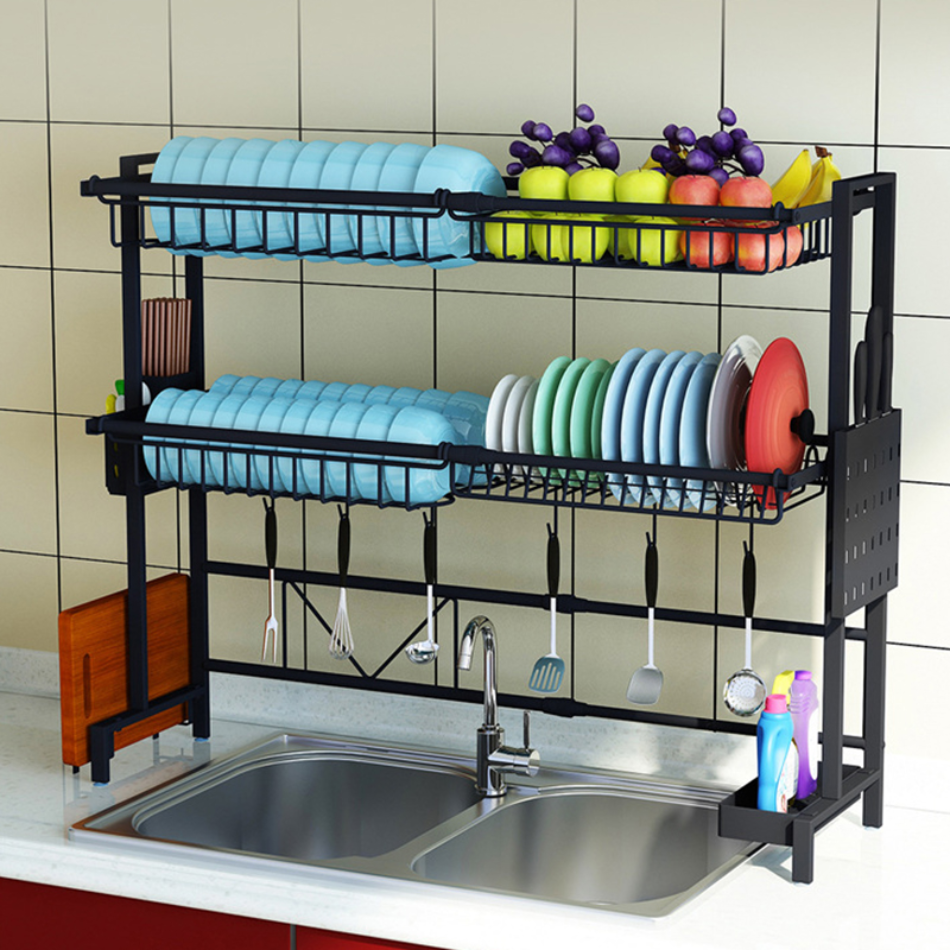 Double Layer kitchen rack/ستاند التنظيم للمطبخ فوق المغسلة المزدوج