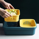 Double Vegetable Washing Basket/سلة غسيل الخضروات المزدوجة