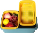 Double Vegetable Washing Basket/سلة غسيل الخضروات المزدوجة