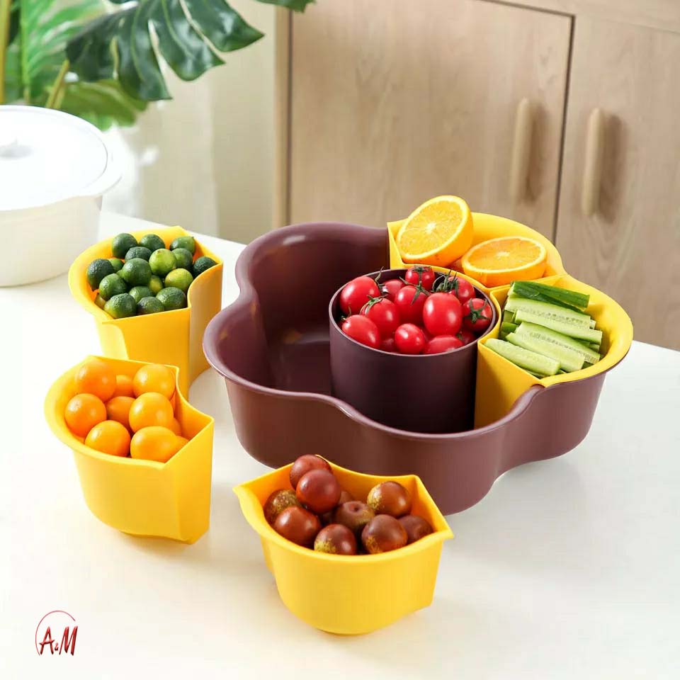 Double-layer Rotating Fruit Drain/سلة تقديم الفواكه