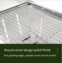Dual-purpose folding grill Stainless steel/شواية قابلة للطي مزدوجة  من الاستانلس ستيل