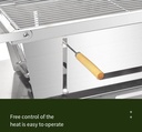 Dual-purpose folding grill Stainless steel/شواية قابلة للطي مزدوجة  من الاستانلس ستيل