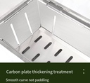 Dual-purpose folding grill Stainless steel/شواية قابلة للطي مزدوجة  من الاستانلس ستيل