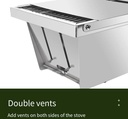 Dual-purpose folding grill Stainless steel/شواية قابلة للطي مزدوجة  من الاستانلس ستيل