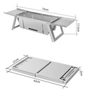 Dual-purpose folding grill Stainless steel/شواية قابلة للطي مزدوجة  من الاستانلس ستيل