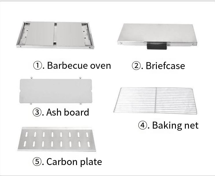 Dual-purpose folding grill Stainless steel/شواية قابلة للطي مزدوجة  من الاستانلس ستيل