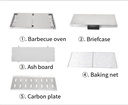 Dual-purpose folding grill Stainless steel/شواية قابلة للطي مزدوجة  من الاستانلس ستيل