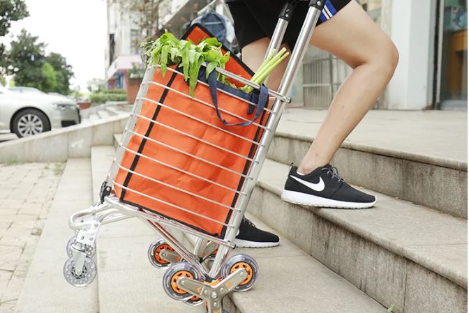 3 Wheels Shopping Basket/عربة التسوق