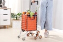 3 Wheels Shopping Basket/عربة التسوق