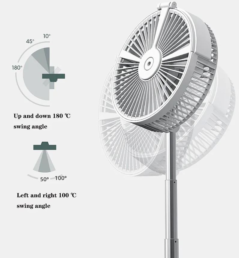 FOLDABLE FAN WITH LED/المروحة القابلة للطي مع ضوء ومياة