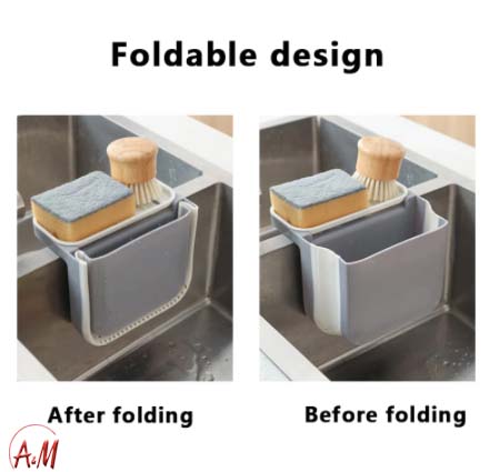 FOLDABLE SPONG HOLDER AND SINK STRAINER/مصفاة المغسلة القابلة للطي