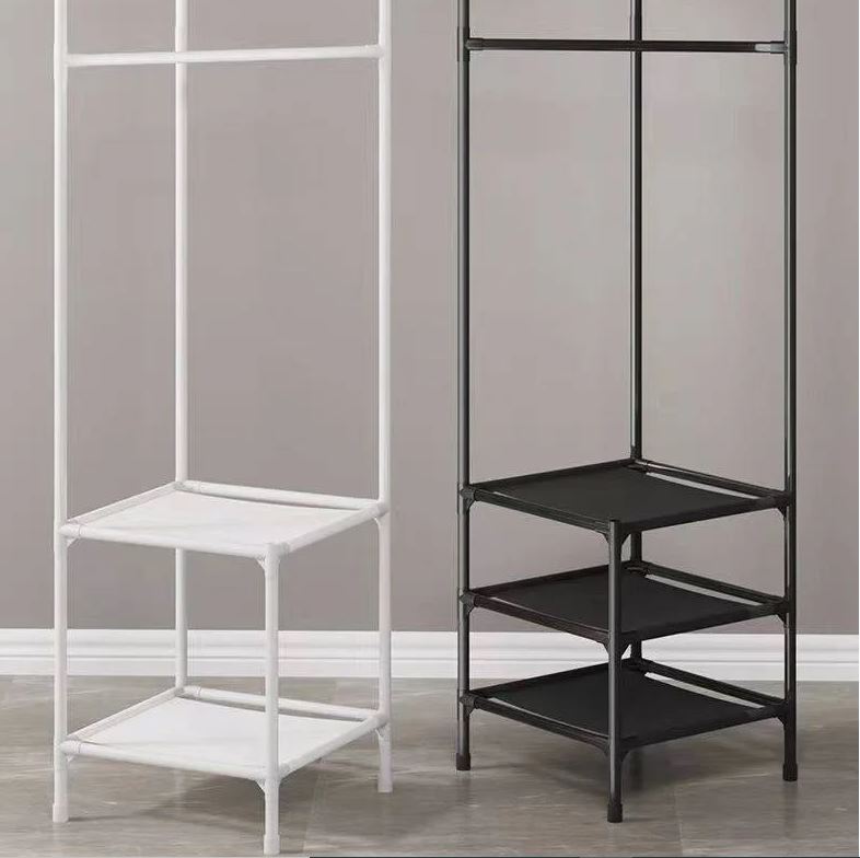Floor-standing Corner clothing Rack, easy Assembled Shelf/رف الملابس الجانبي