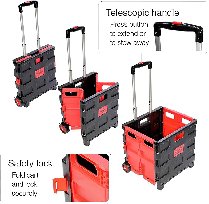 Foldable box with wheels/صندوق قابل للطي بعجلات