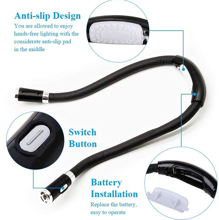 HAND FREE FLEXIBLE LED LIGHT / مصباح الرقبة
