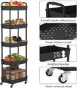 5 Tier Rolling Cart with Wheels /ستاند التنظيم بالعجلات