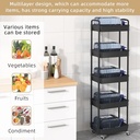 5 Tier Rolling Cart with Wheels /ستاند التنظيم بالعجلات