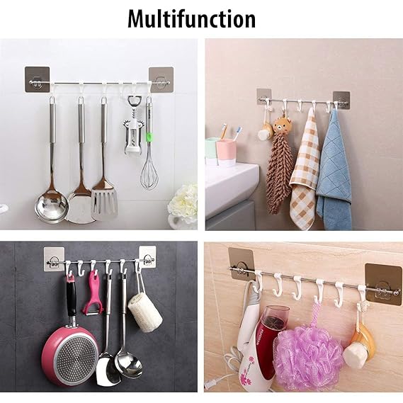 6 Hooks Rack/علاقة المناشف 6 قطع