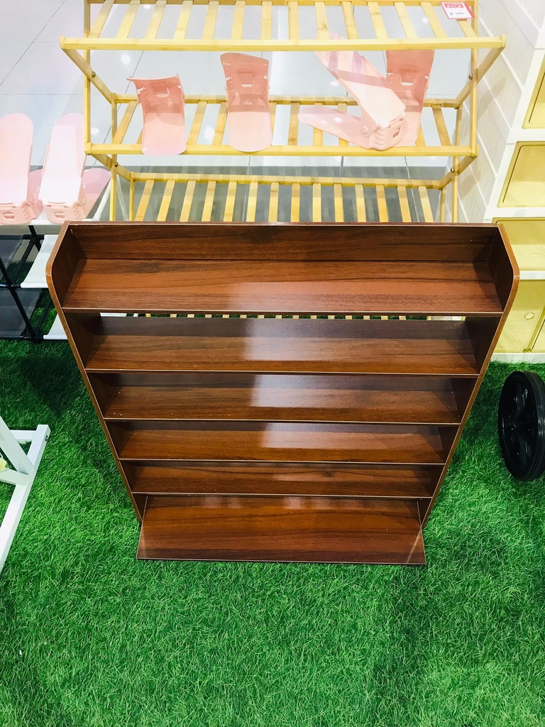 Indoor 6 layer wooden shoe storage rack shelves/رفوف تخزين الأحذية الخشبية الداخلية 6 طبقات