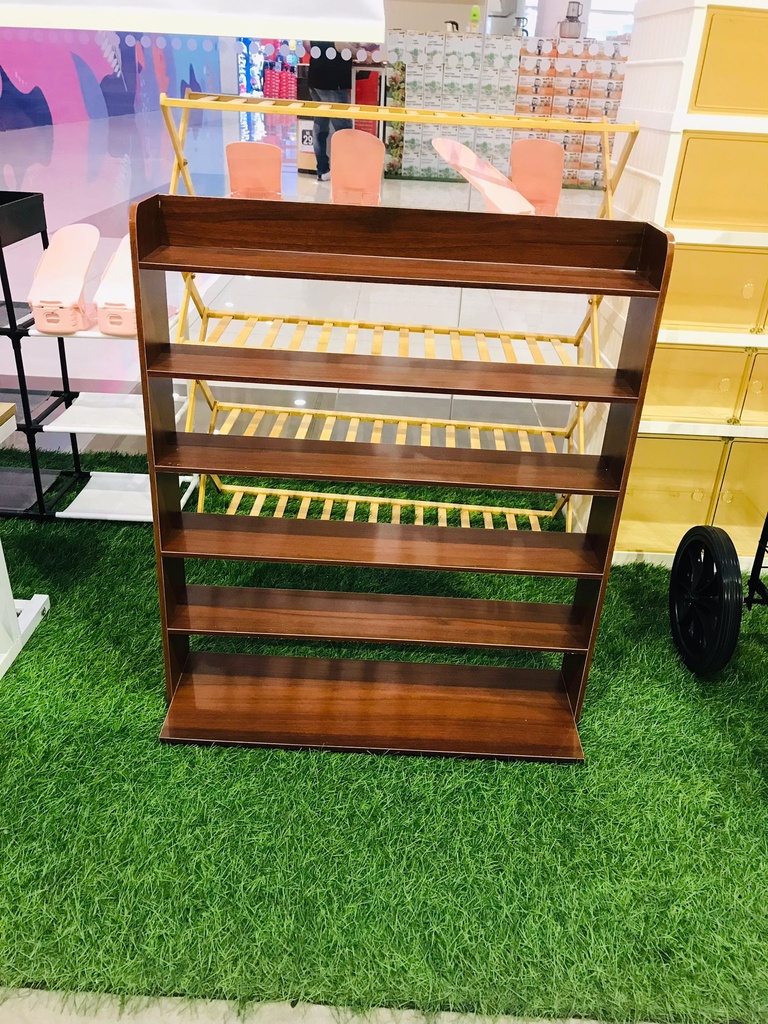 Indoor 6 layer wooden shoe storage rack shelves/رفوف تخزين الأحذية الخشبية الداخلية 6 طبقات