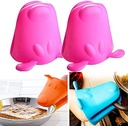 Kitchen Silicone Heat Resistant Gloves Clips/ قفازات مقاومة للحرارة من السيليكون