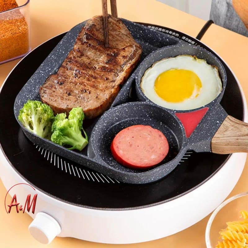 ALUMINUM 2 HOLES CREPE PAN / المقلاة المقسمة
