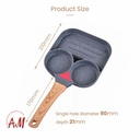 ALUMINUM 2 HOLES CREPE PAN / المقلاة المقسمة