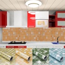 OIL PROOF FOIL KITCHEN WALL / لاصق المنيوم المطبخ مضاد للزيوت والحرارة