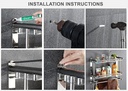 Bathroom Shelf with Towel Bar Hanging Stainless Steel/رف التعليق الحمام مع منشفة من الفولاذ المقاوم للصدأ