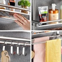 Bathroom Shelf with Towel Bar Hanging Stainless Steel/رف التعليق الحمام مع منشفة من الفولاذ المقاوم للصدأ