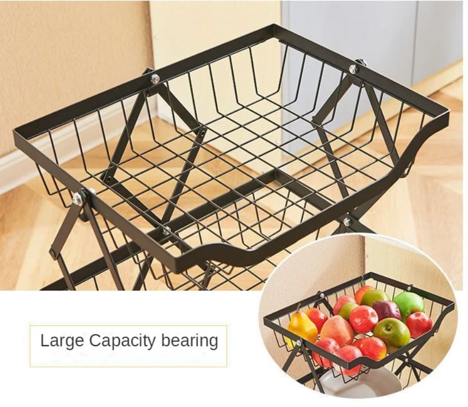 Aluminum Basket with Wheels / سلة التنظيم الألمنيوم
