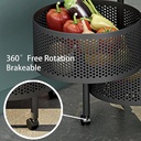 Round 3-level Aluminum Organizing Racks/رفوف تنظيم ألومنيوم دائرية 3 طوابق
