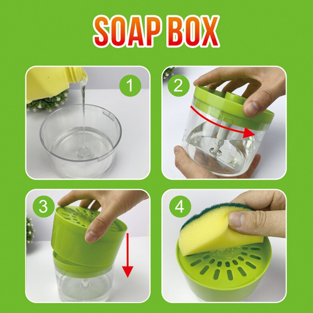 SOAP DISPENSER & SPONGE RACK/ علبة الصابون والاسفنج