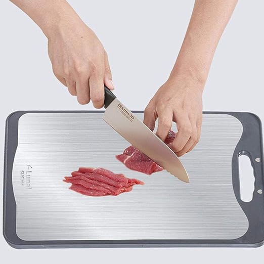 STAINLESS STEEL ANTIBACTERIAL CUTTING BOARD BIG SIZE / لوح التقطيع الحجم الكبير