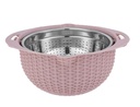 STAINLESS STEEL MESH STRAINER / سلة غسيل الخضار والفواكه ستاينلس ستيل