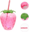 STRAWBERRY STRAW WATER BOTTLE/ كوب الفراولة

