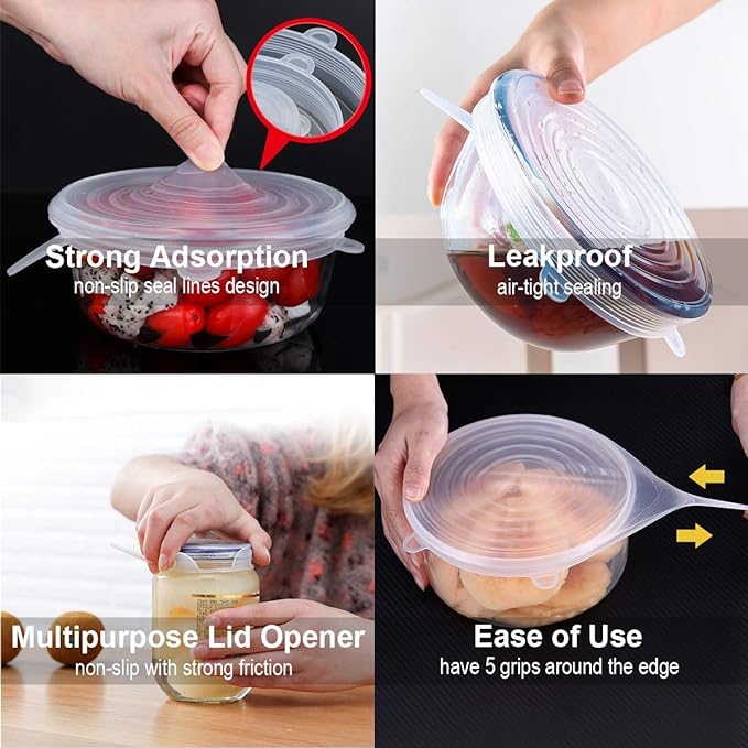 Silicone covers for dishes/اغطية الاطباق السيلكون