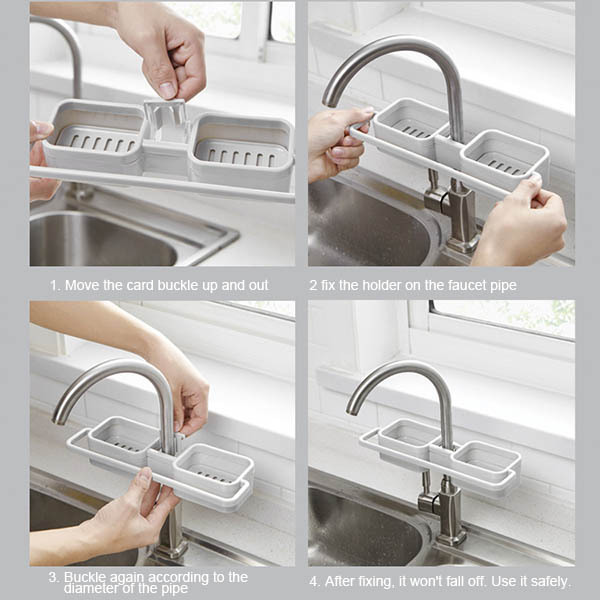 Storage Organizer for Kitchen Sink/منظم تخزين لحوض المطبخ