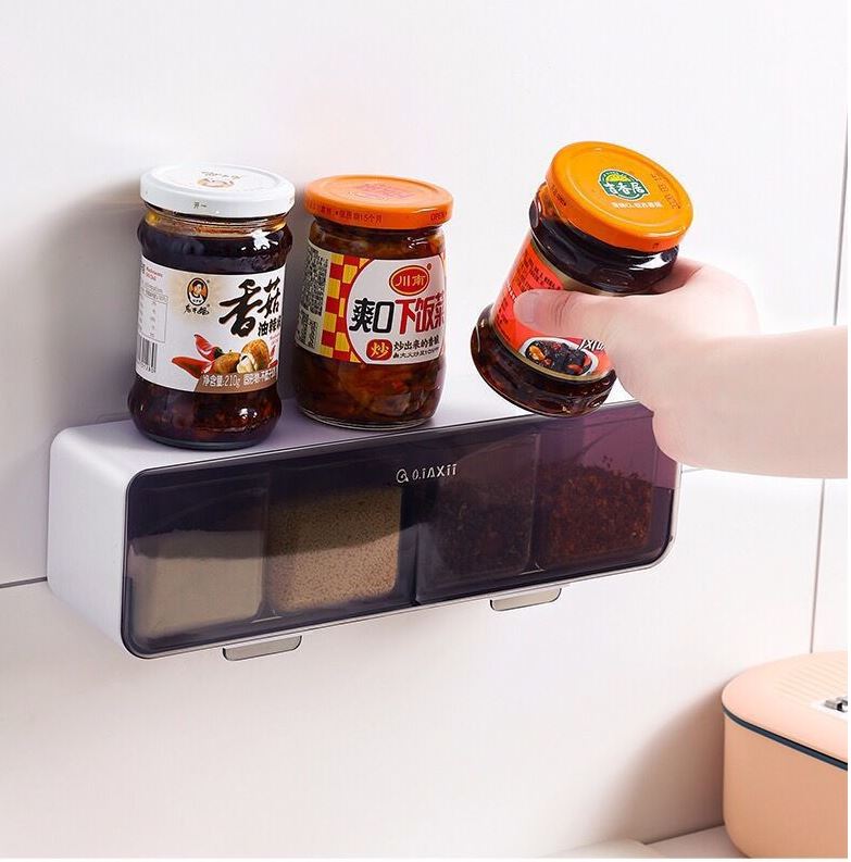 WALL  MOUNTED SPICES STORAGE / علب حفظ التوابل الجدارية
