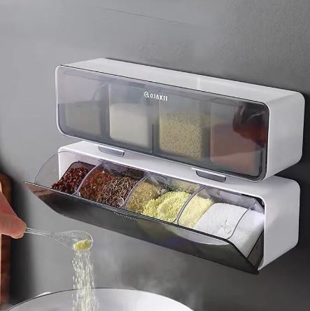 WALL  MOUNTED SPICES STORAGE / علب حفظ التوابل الجدارية