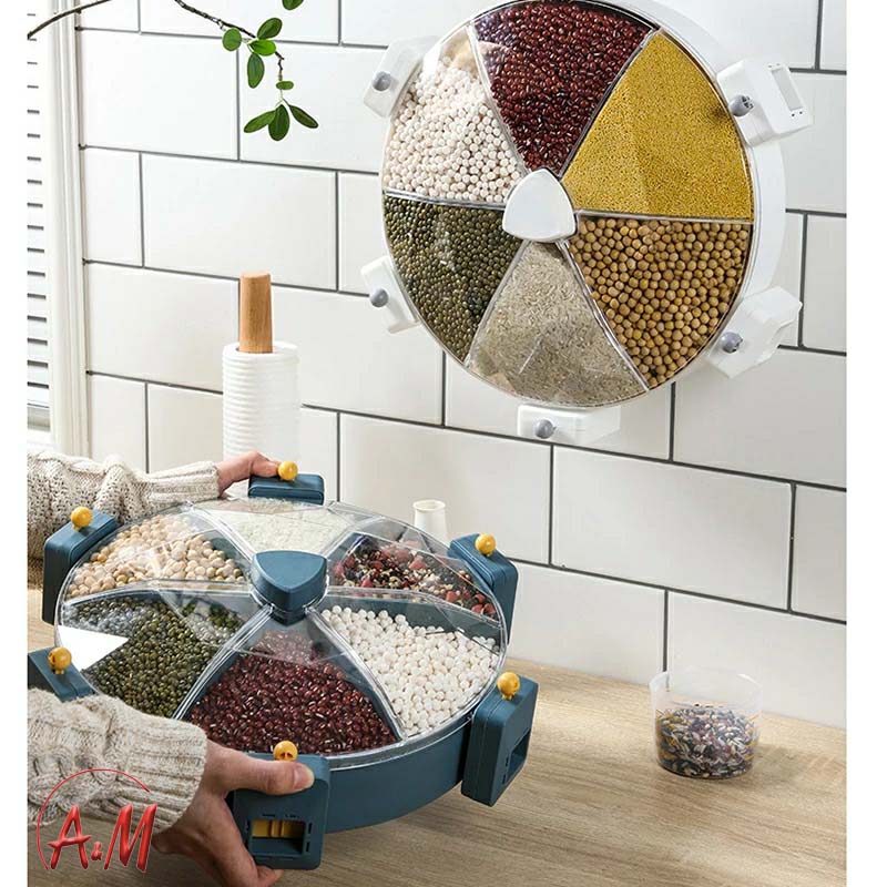 WALL ROTATING SPICES ORGANIZER / منظم الحبوب الجداري الدوار