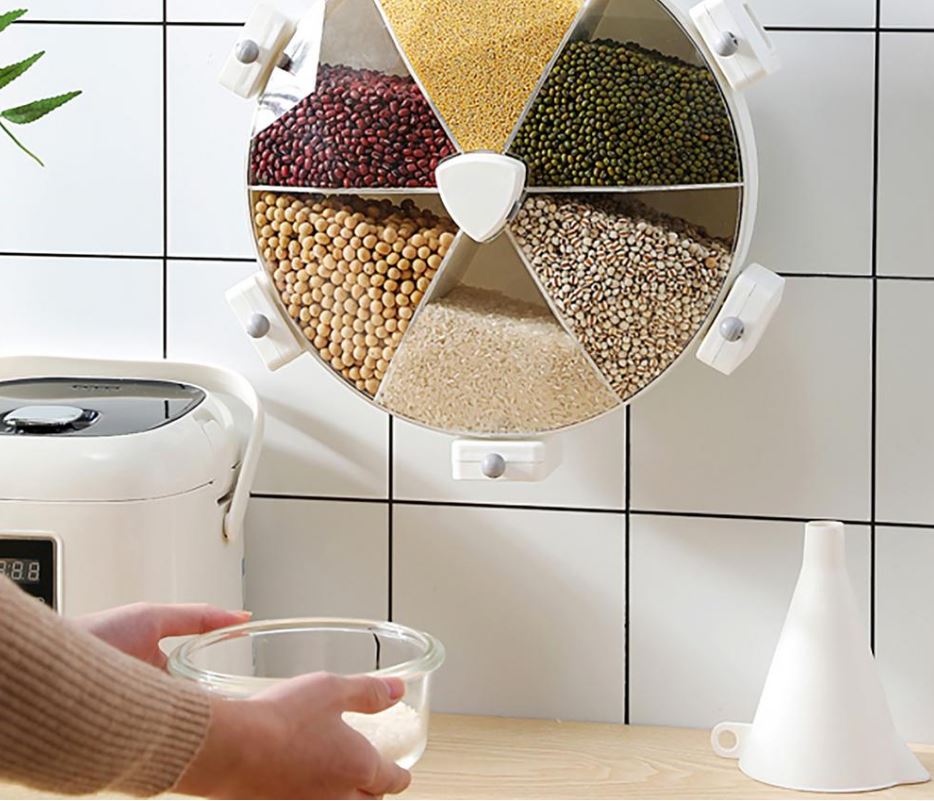 WALL ROTATING SPICES ORGANIZER / منظم الحبوب الجداري الدوار